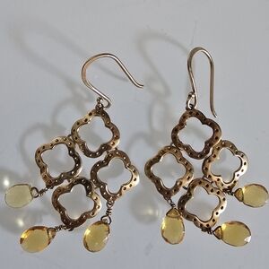 Stella and Dot Chandelier Citrine earrings